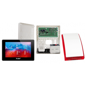 ZESTAW ALARMOWY SATEL INTEGRA 64 PLUS + INT-TSH2-B + OPU-3P + AWT800 + 17Ah + SYRENA SP-4001R